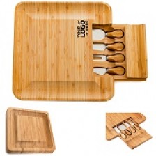 Bamboo Cheese Board Set